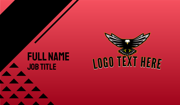 Flying Eagle Gaming Business Card Design Image Preview