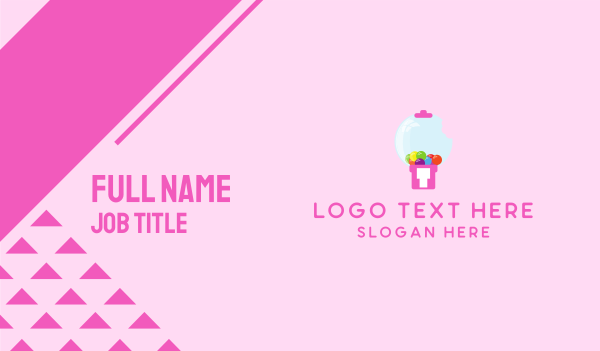 Cute Bubblegum Machine Business Card Design Image Preview