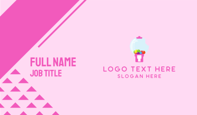 Cute Bubblegum Machine Business Card Image Preview