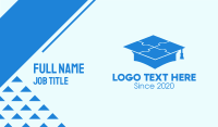 Blue Puzzle Graduation Hat Business Card Image Preview