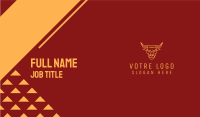 Golden Angry Ox  Business Card Image Preview