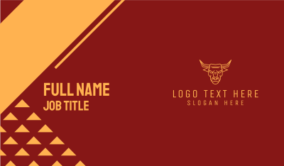 Golden Angry Ox  Business Card Image Preview