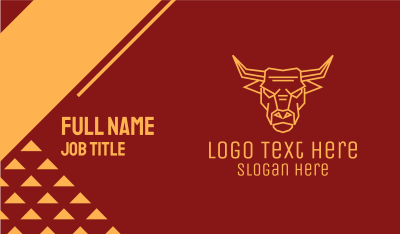 Golden Angry Ox  Business Card