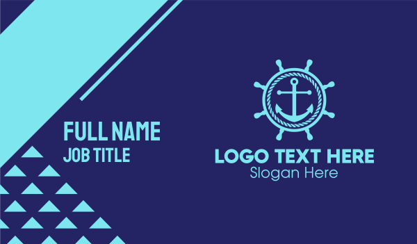 Ship Marine Helm Anchor Business Card Design Image Preview