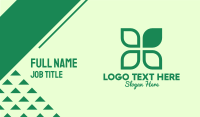 Green Eco Leaves Business Card Image Preview