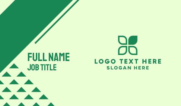 Green Eco Leaves Business Card Design Image Preview