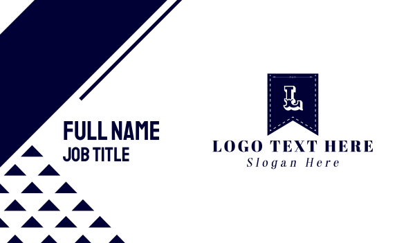 Blue Flag Lettermark Business Card Design Image Preview