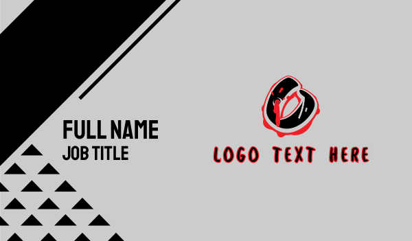 Splatter Graffiti Letter O Business Card Design Image Preview