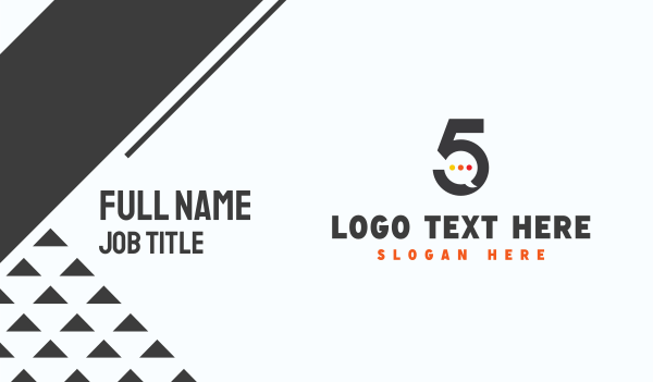 Number 5 Messaging Business Card Design Image Preview