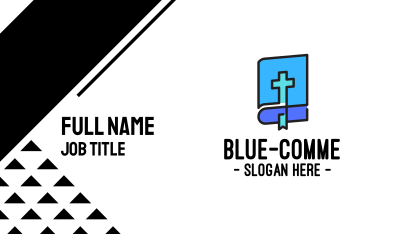 Blue Holy Christian Bible Business Card Image Preview