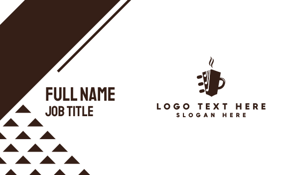 Guitar Coffee Mug Business Card Design Image Preview