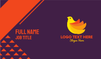Yellow Orange Bird Business Card Design