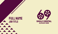 Number 69 Film Business Card Image Preview