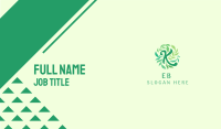 Green Leaves Letter K Business Card Image Preview
