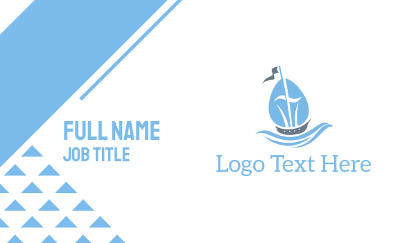 Blue Ship Business Card Design Image Preview
