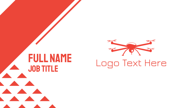 Red Drone Business Card Design Image Preview