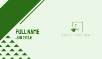 Tropical Green Lettermark Business Card Design