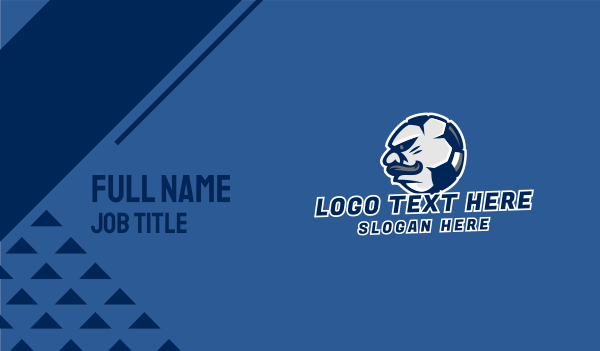 Soccer Mustache Mascot  Business Card Design Image Preview