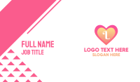 Gradient Heart Lettermark Business Card Image Preview