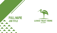 Green Stork Business Card Design