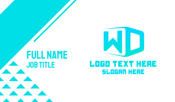 W & D Business Card Design Image Preview