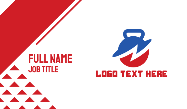 Thunder Kettle Bell Business Card Design Image Preview