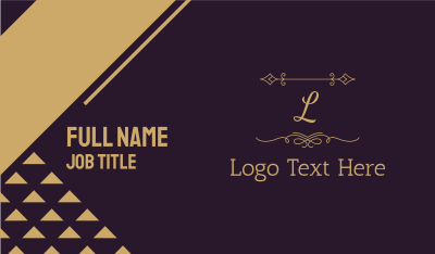Luxury Gold Letter Business Card Image Preview