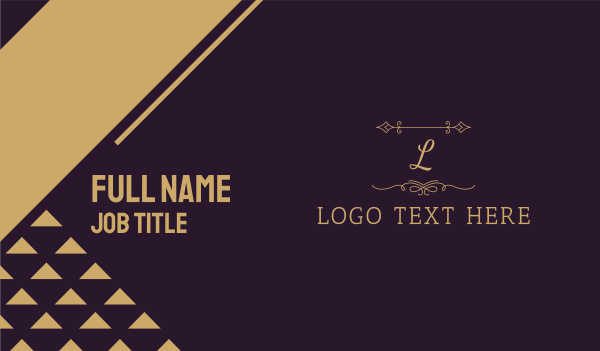 Luxury Gold Letter Business Card Design Image Preview