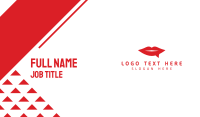 Red Kiss Chat Business Card Design