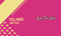Retro Pop Wordmark Business Card Design