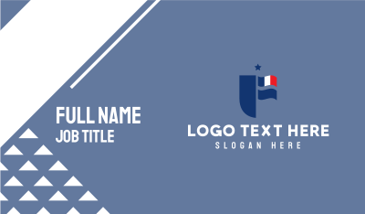 French Letter F Badge Business Card Image Preview