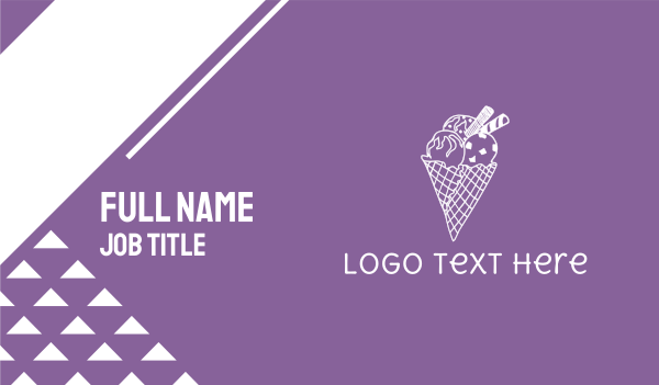 Ice Cream Cone Business Card Design Image Preview