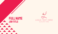 Pink Flower Letter L Business Card Preview