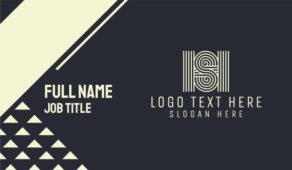 Letter S & H Business Card Design Image Preview