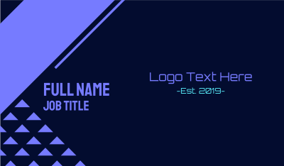 Neon Technology Font Text Business Card