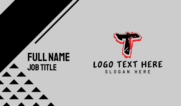Splatter Graffiti Letter T Business Card Design Image Preview