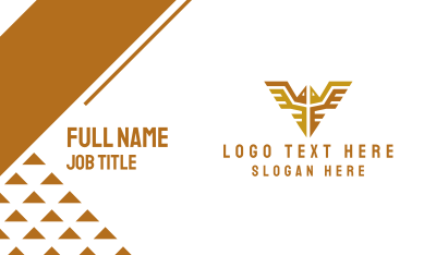 Golden Bird Emblem Business Card Image Preview