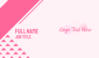 Pink Fashion Wordmark Business Card Design