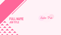 Pink Fashion Wordmark Business Card Image Preview