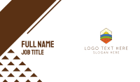 Hexagonal Landscape  Business Card Design