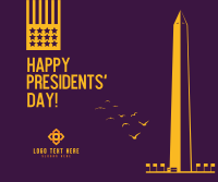 Presidents Day Obelisk  Facebook Post Design
