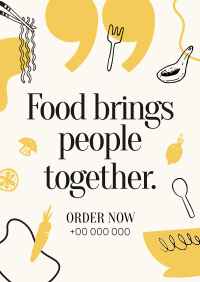 Food Quote Illustration Poster Preview