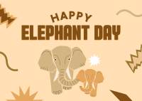 Artsy Elephants Postcard Image Preview