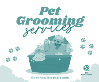 Dog Bath Grooming Facebook Post Image Preview