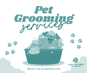 Dog Bath Grooming Facebook post Image Preview