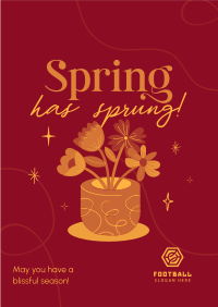 Spring Flower Pot Flyer Design