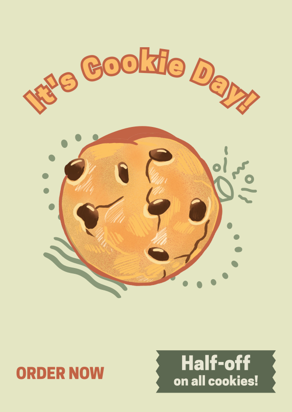 Cookie Day Illustration Poster Design