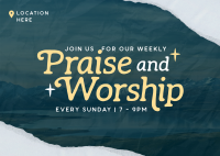 Praise & Worship Postcard Design