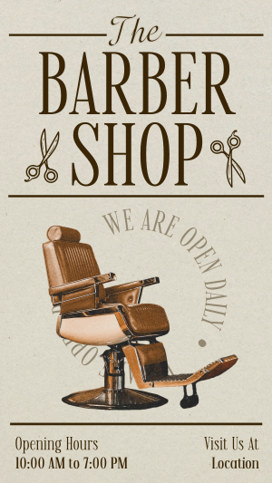 Editorial Barber Shop Facebook story Image Preview
