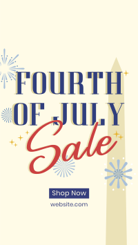 4th of July Text Sale Instagram Reel Image Preview